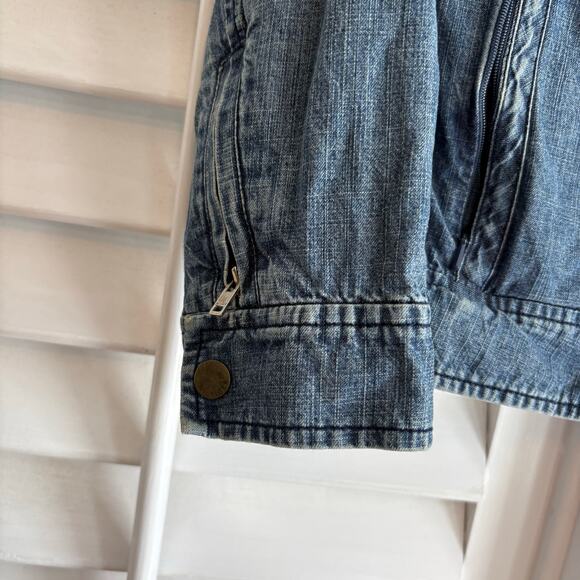 Tommy Hilfiger Zip Front Denim Jacket Size Small‎ - Picture 6 of 8